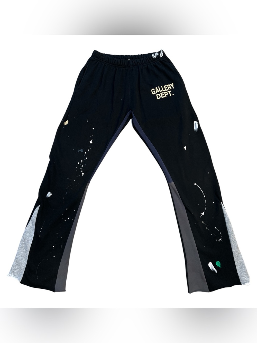 Gallery Dept. Paint Splatter Sweatpants Black USA Made 100% Cotton XL